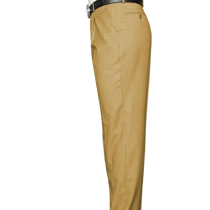 Timeless Apparel Dubhe Collection: Camel Pleated Wool Pants