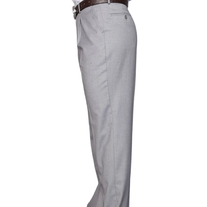 Relaxed Fits Dubhe Collection: Grey Pleated Wool Pants