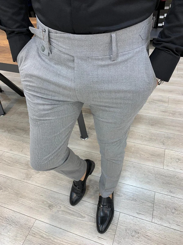 Cozy Fit Ferrar Gray  Plaid Pants