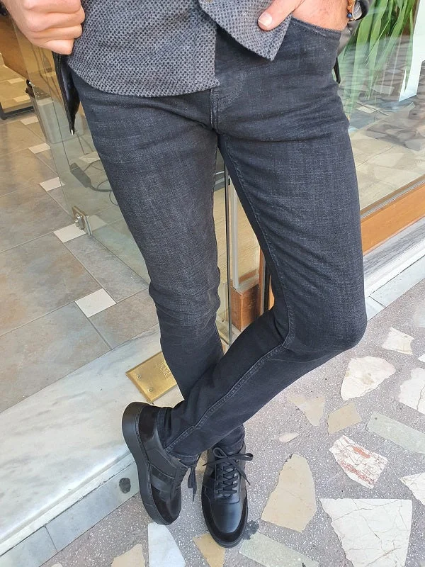 Frezo Black Slim Fit Jeans