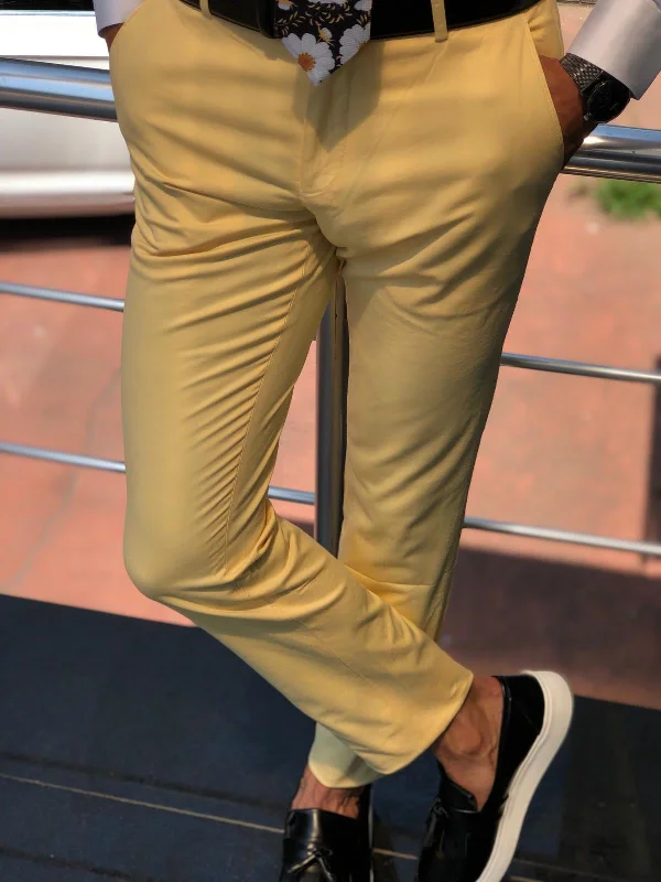 Gardi Slim-fit cotton pants YELLOW