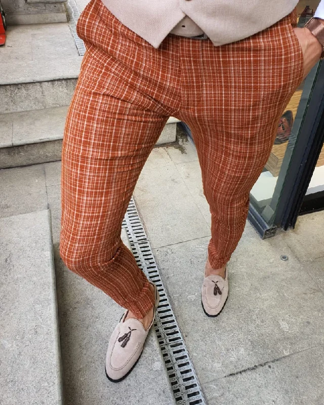 Comfy Sweaters Lumas Bellingham Orange Slim Fit Pants