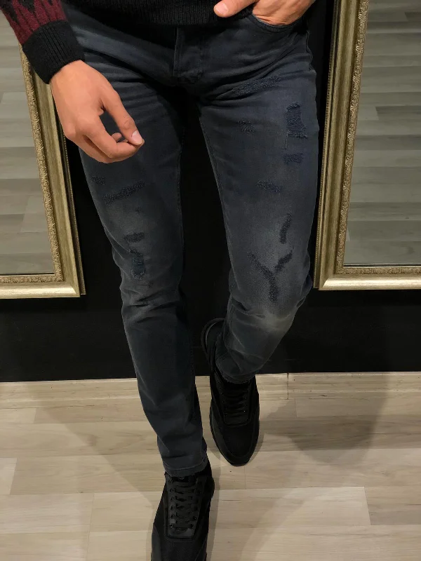 Lightweight Gear Magnum Slim-Fit Ripped Jeans Black
