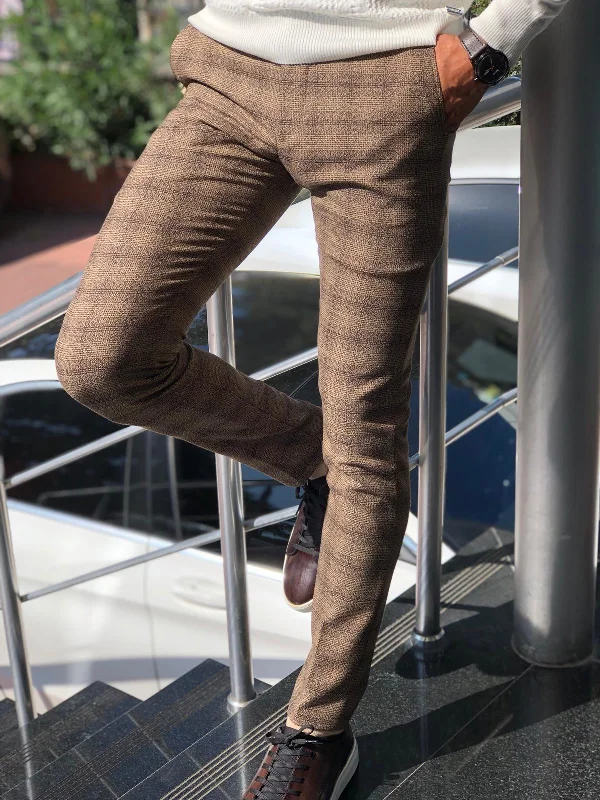 Malacan Slim-fit Pants Brown