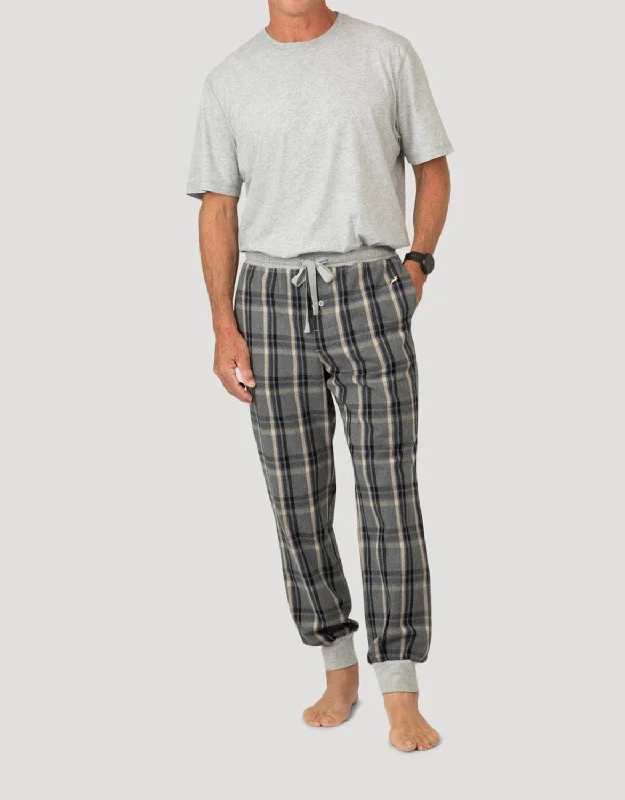 Classic Casual Men's Alpine Checks Jogger In Charcoal