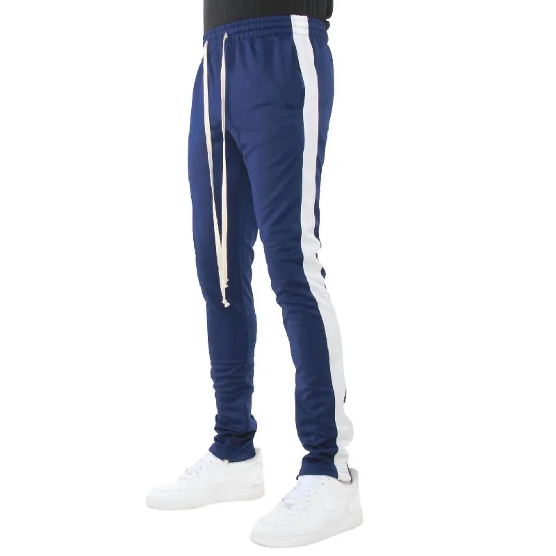 Sporty Suits Men's Track Pant In Navy/ivory