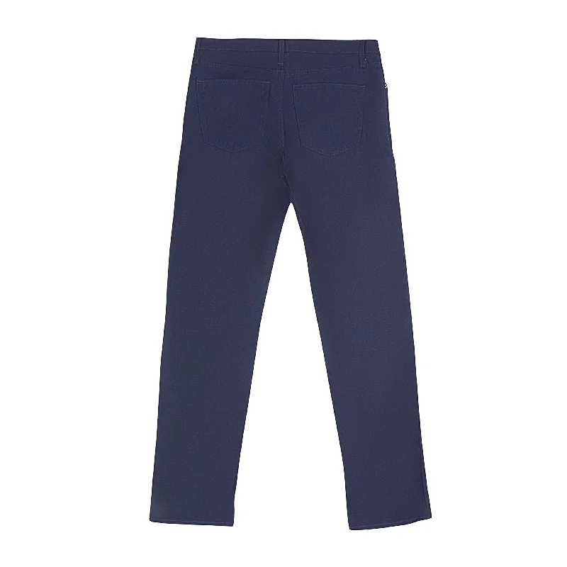 Navy Cotton Woven Pants