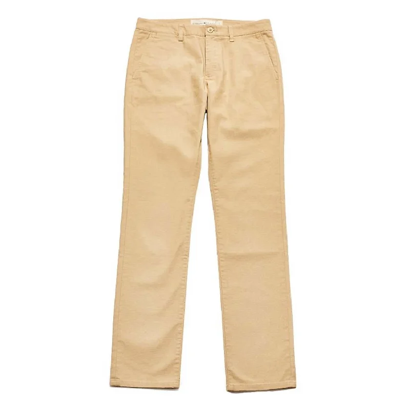Outdoor Wear Normal Stretch Canvas Pant In Khaki