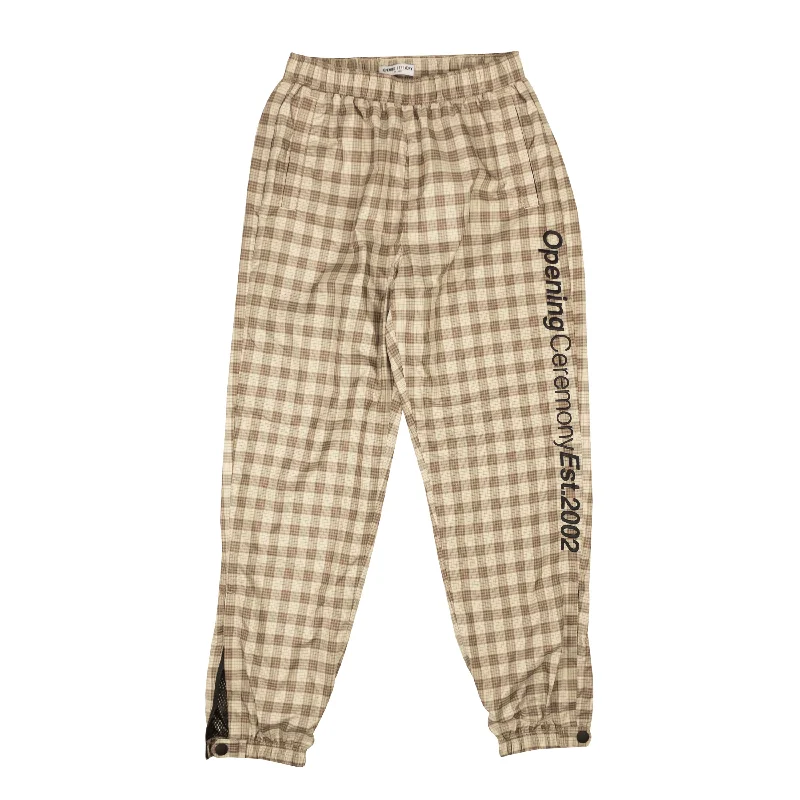 Opening Ceremony Plaid Nylon Jog Pant - Khaki