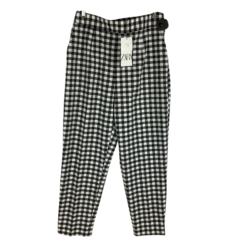 Everyday Comfort Pants Dress By Zara Women In Checkered Pattern, Size: L