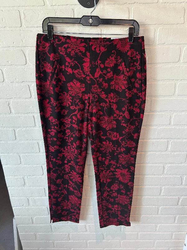 Comfortable Style Pants Other By Chicos In Black & Red, Size: 8