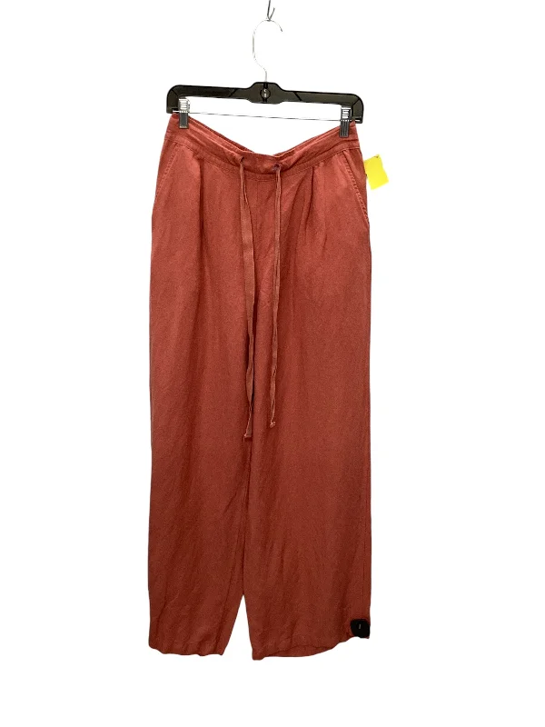Stylish Apparel Pants Wide Leg By A New Day In Orange, Size: M