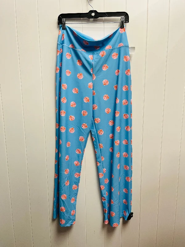 Comfy Jackets Pants Wide Leg By SOUTHWIND - In Blue & Orange, Size: M