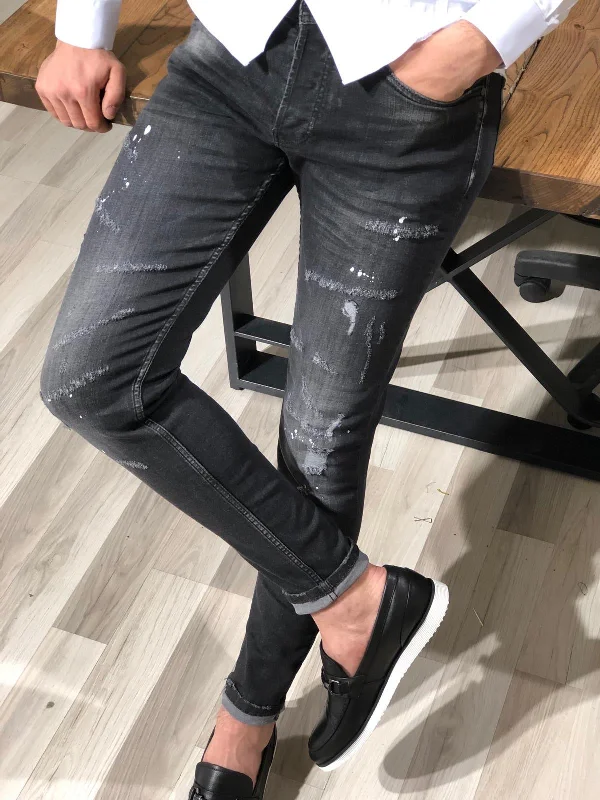 Selaff Slim-Fit Ripped Jeans (2 Colors)