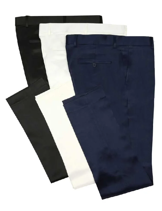 Stretch Sateen Ultra Slim Fit Pants in White