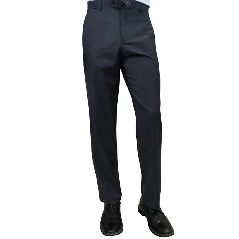 Cozy Apparel Stylara Collection: Charcoal Slim Fit Flat Front Pants