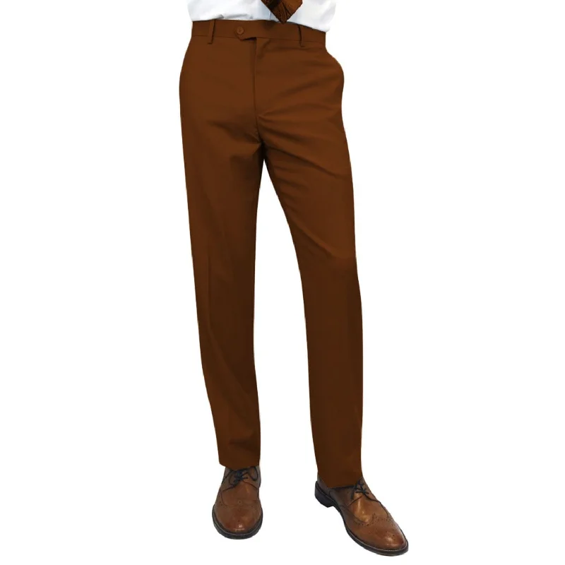 Everyday Essentials Stylara Collection: Copper Slim Fit Flat Front Pants