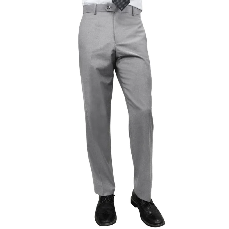 Easy Fashion Stylara Collection: Grey Slim Fit Flat Front Pants