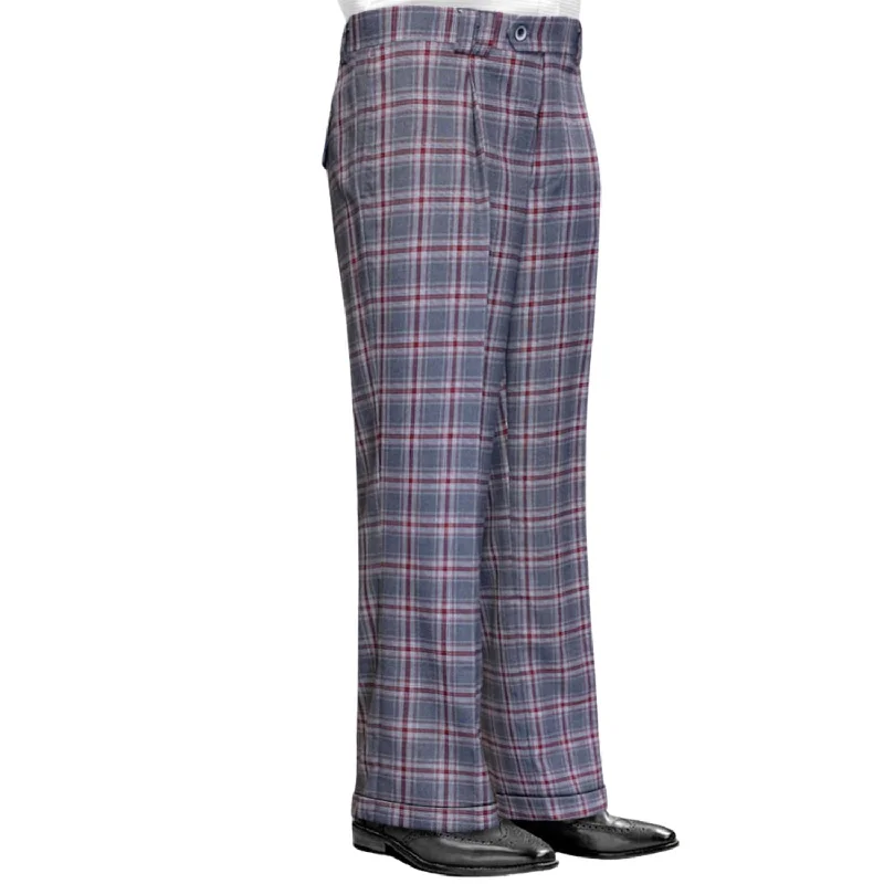 All-Day Wear Titania Collection: Charcoal Plaid Wide-Leg Pants