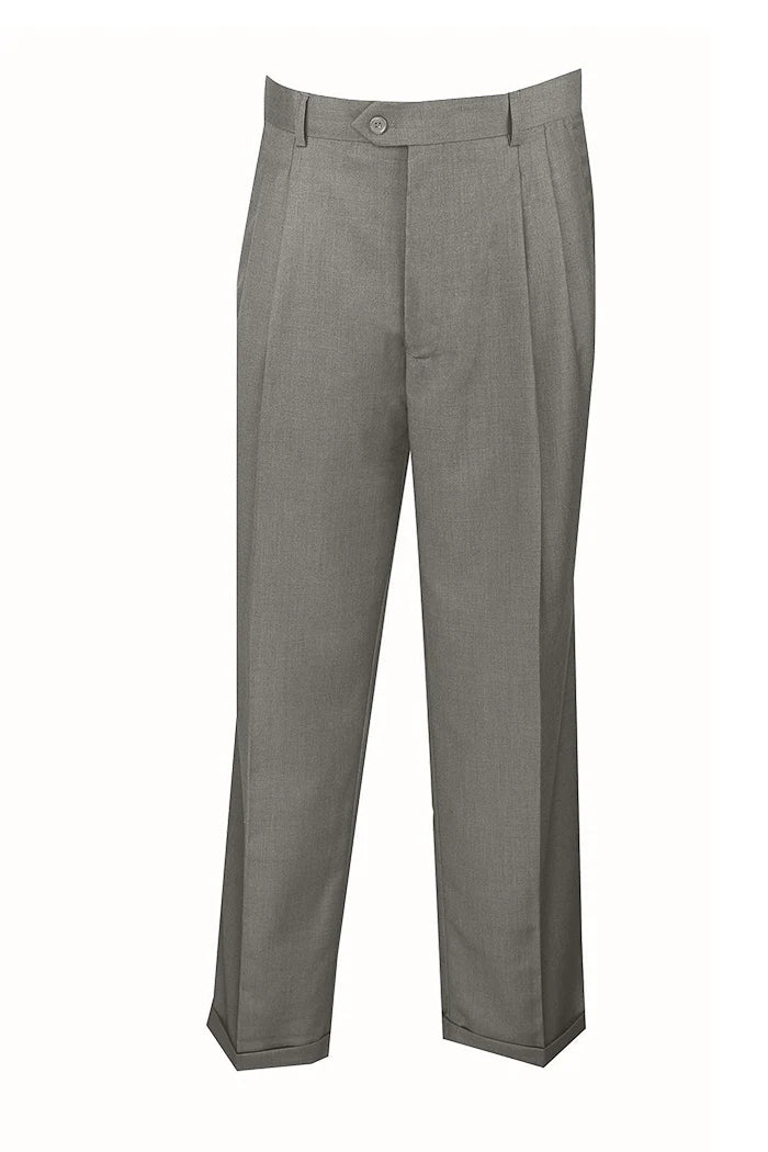 Wool Feel Regular Fit Dress Pants - Available in Grey and Burgundy