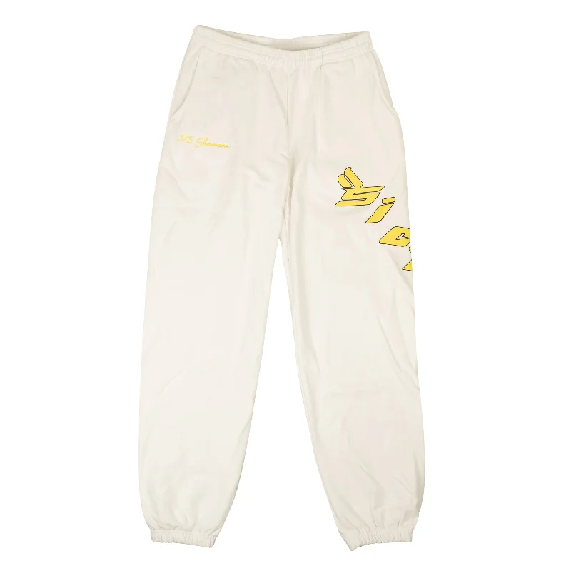 X 375 White And Yellow Logo Sweatpants