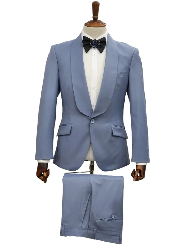 Sporty Trends 1 Button Slim Fit Suit FF1S-TRS Blue