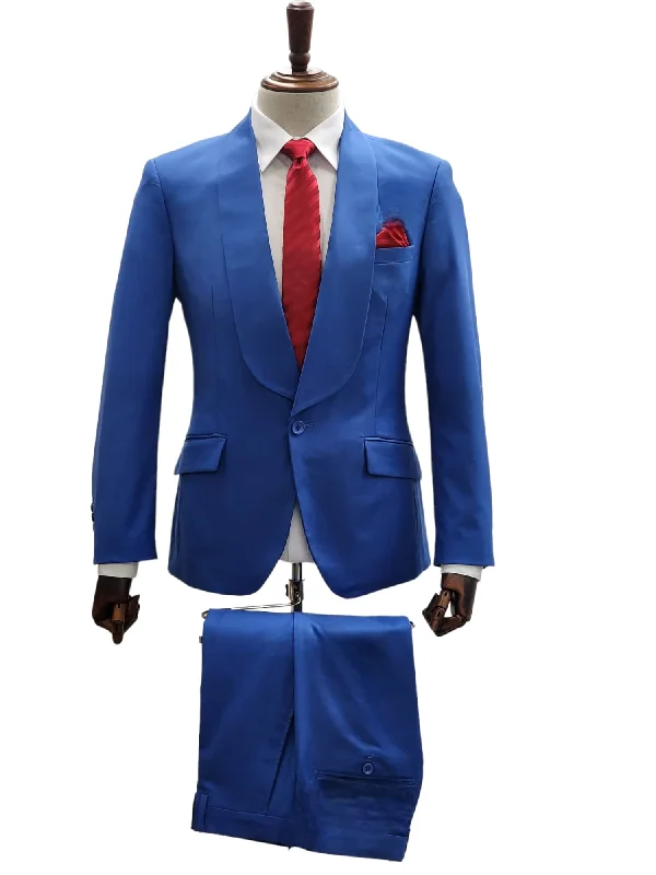 Lightwear Options 1 Button Slim Fit Suit FF1S-TRS Light Blue