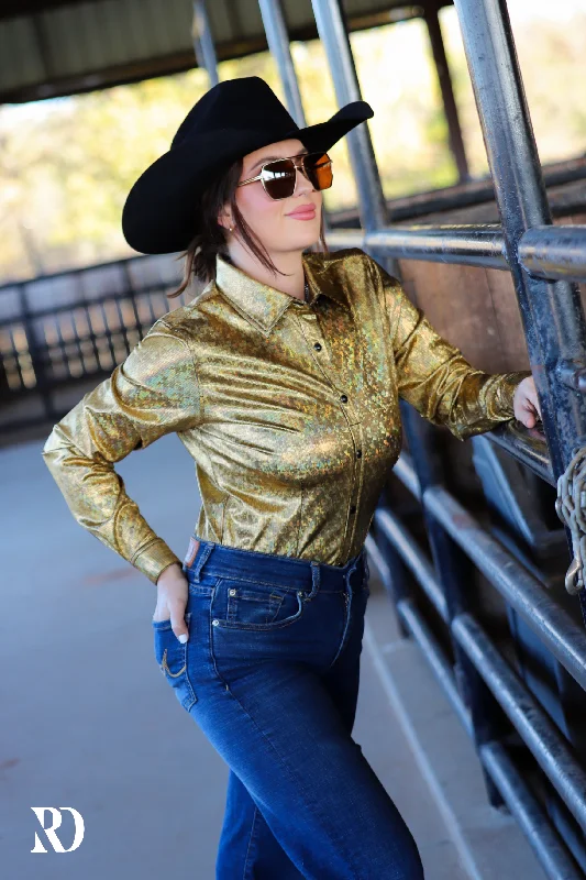 Relaxed Fit 24K GOLD SPARKLE PERFORMANCE SHIRT
