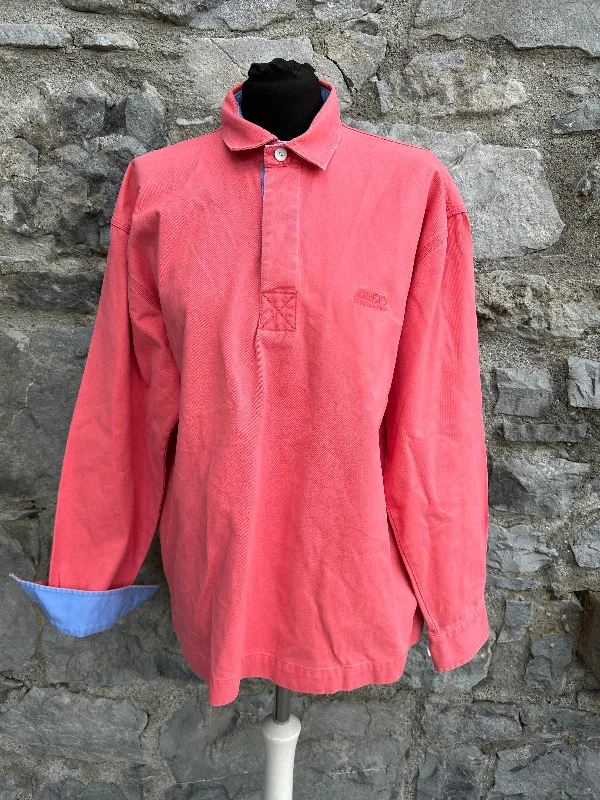 90s coral shirt Small