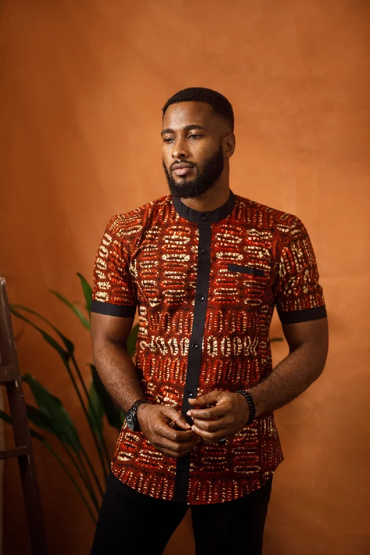 Laid-Back Style AFRICAN ROHO SHORT SLEEVE SHIRT