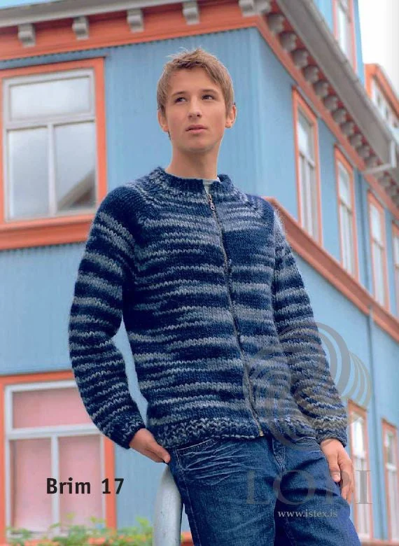Sporty Suits Brim (Wave) Mens Wool Cardigan