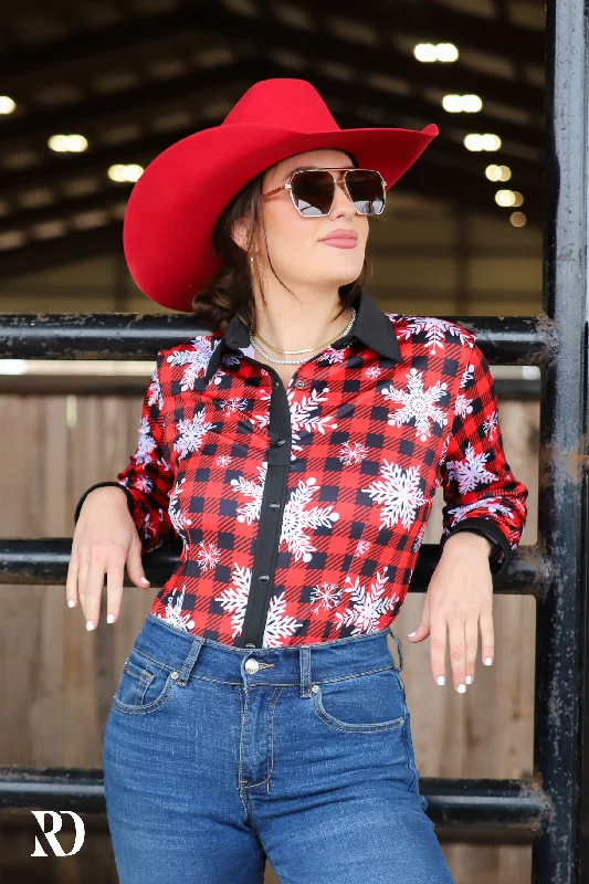 Comfortable Style BUFFALO SNOWFLAKE PERFORMANCE RODEO SHIRT (ADULT)