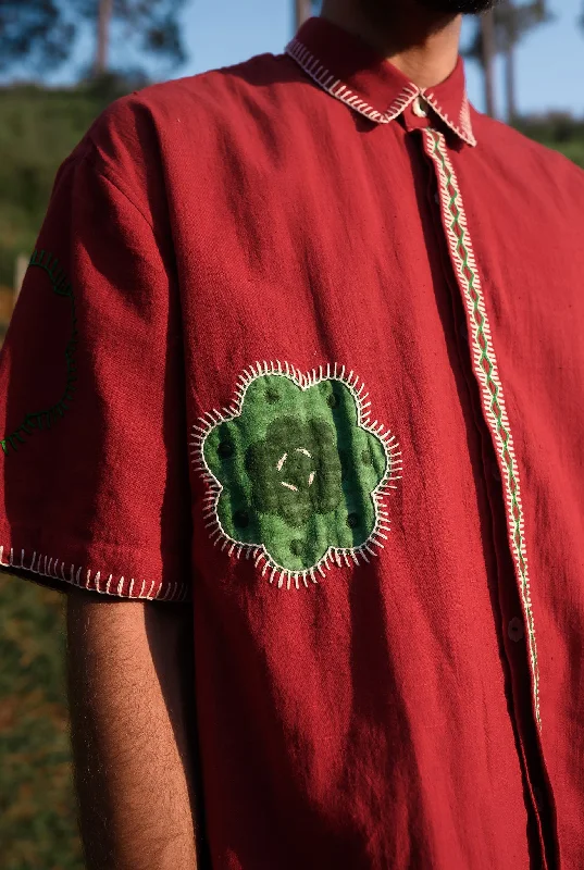 Classic Wear Cayenne Handloom Applique Shirt