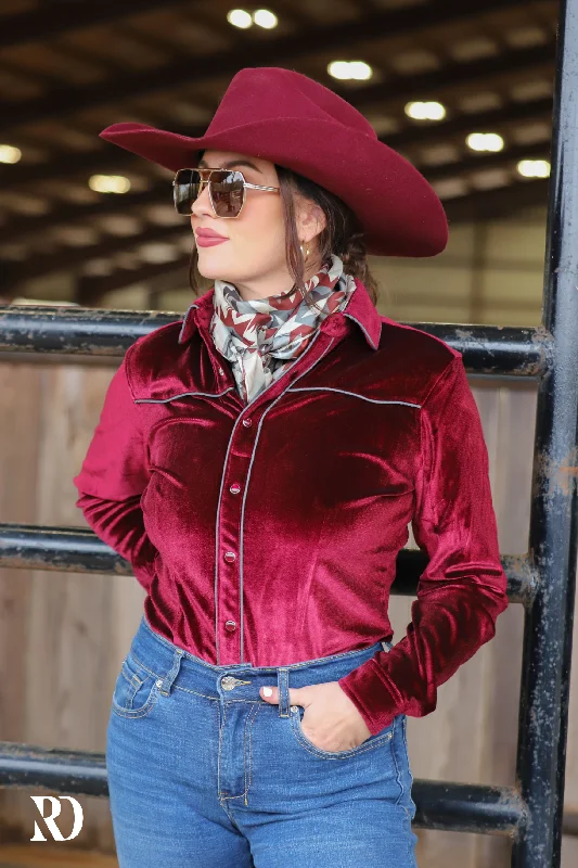 Stylish Comfort CRANBERRY VELVET PERFORMANCE SHIRT (ADULT)