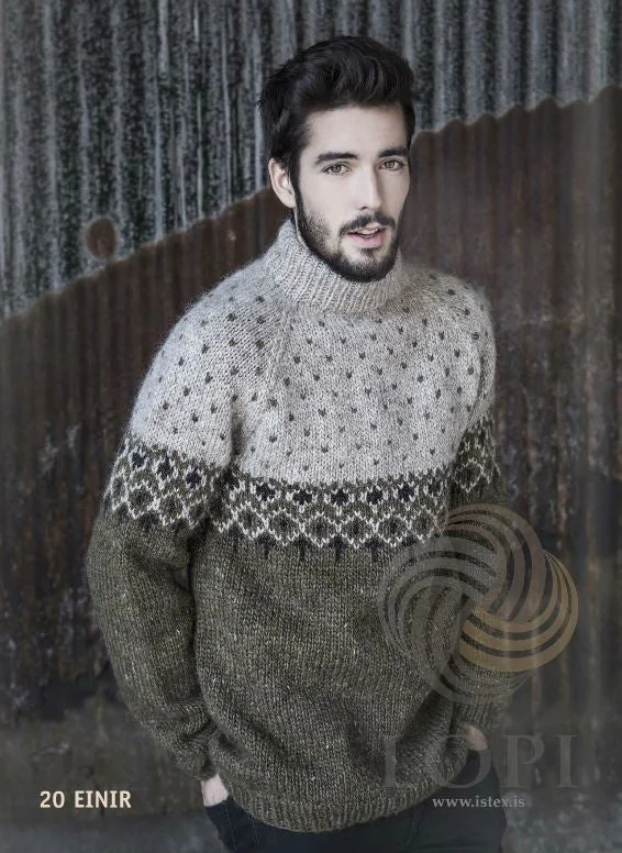 Fashion Basics Einir Mens Wool Sweater Green