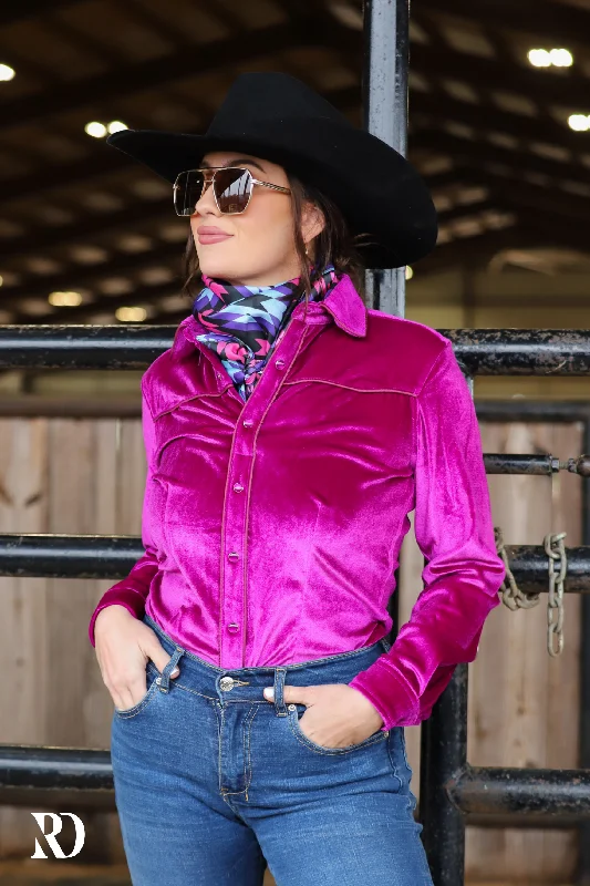 Lounge Wear FUCHSIA VELVET PERFORMANCE SHIRT (ADULT)