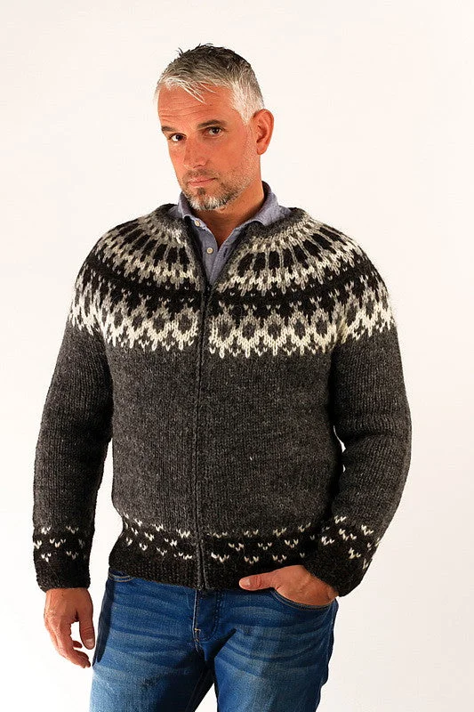 Cozy Sweatshirts Skipper Wool Cardigan Grey