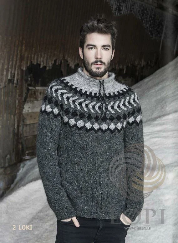 Relaxed Wear Loki Mens Wool Sweater Grey