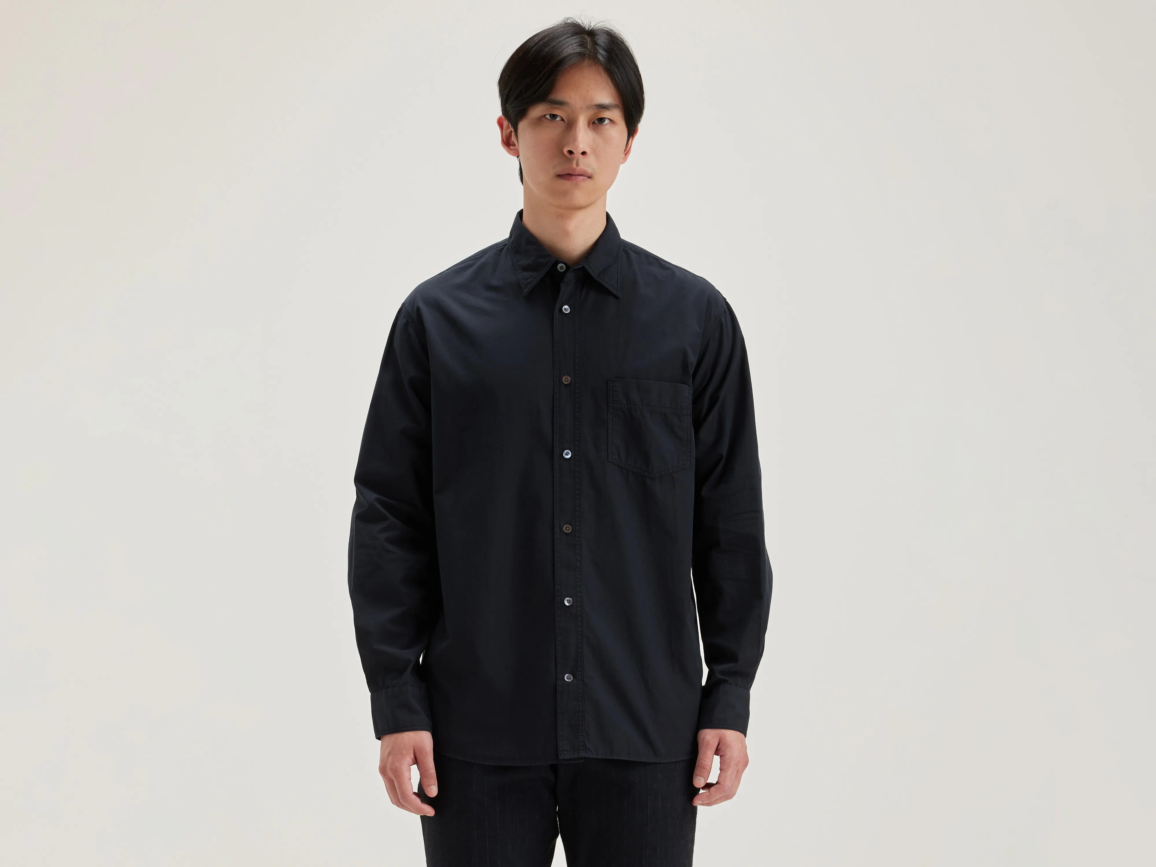 Classic Jackets Lighty relaxed shirt (242 / M / BLACK BLUE)
