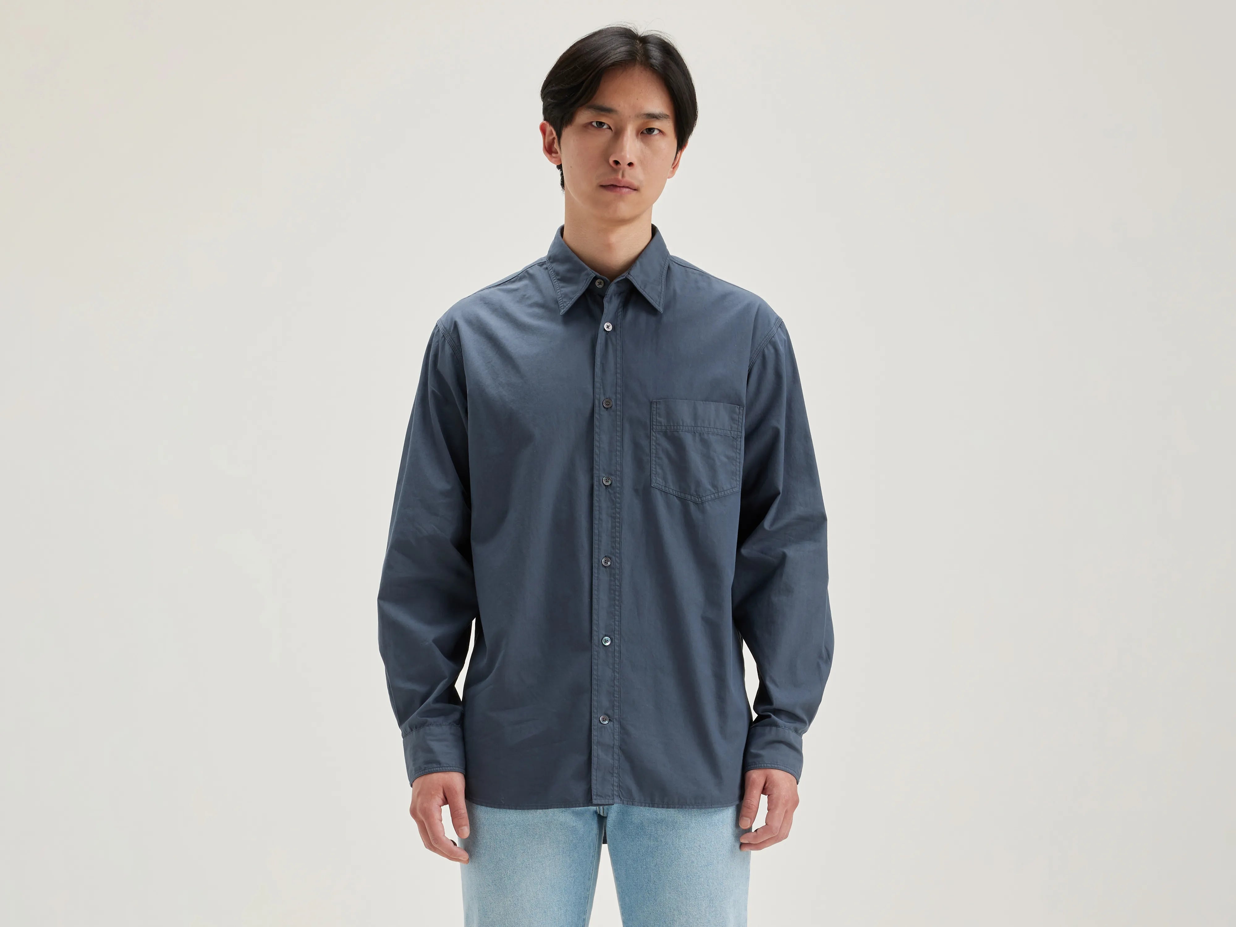 Lighty relaxed shirt (242 / M / BLUE NIGHTS)