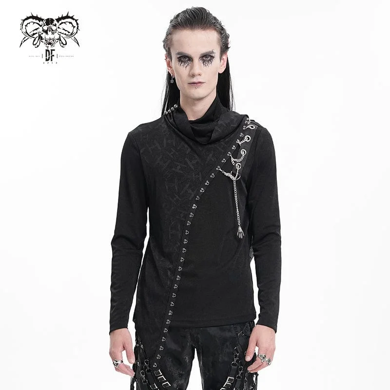 Men's Gothic Chain Splice Sweatershirt