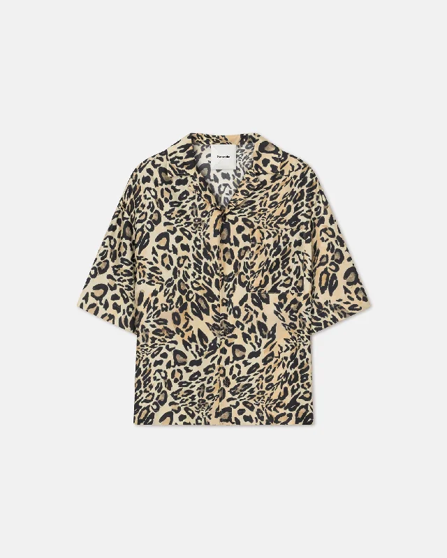 Easygoing Fashion Maxton - Printed Twill-Silk Shirt - Leopard