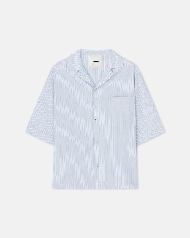 Effortless Style Maxton - Striped Shirt - Blue/Beige/White