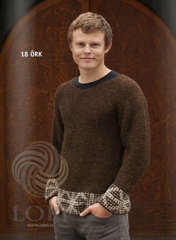 Comfortable Outfits Örk (Ark) Mens Wool Sweater Brown