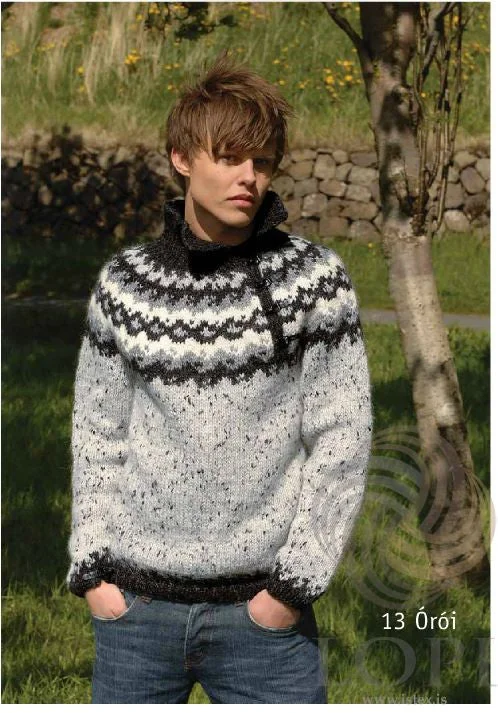 Trendy Comfort Órói (Disturbance) Mens Wool Sweater Grey