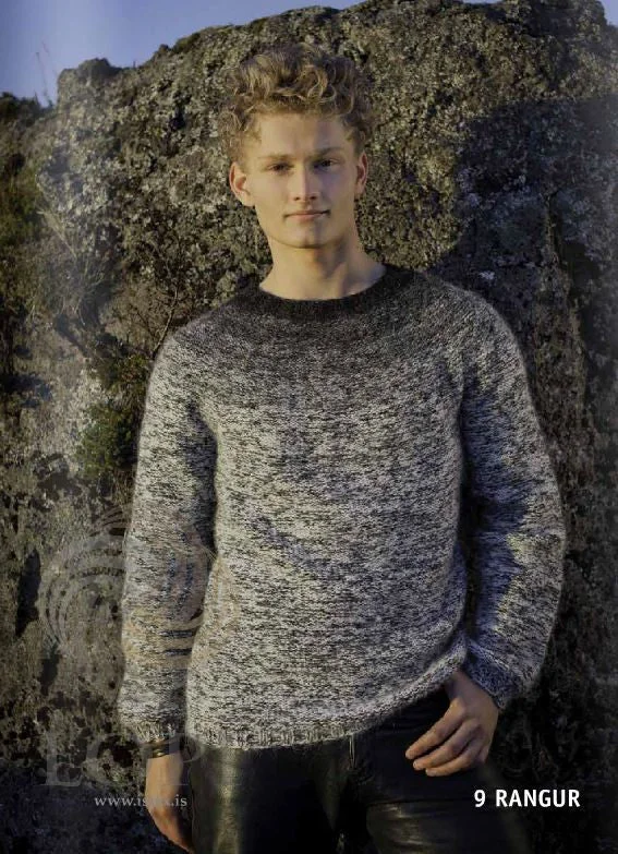 All-Day Wear Rangur (Inside Out) Mens Wool Sweater Grey