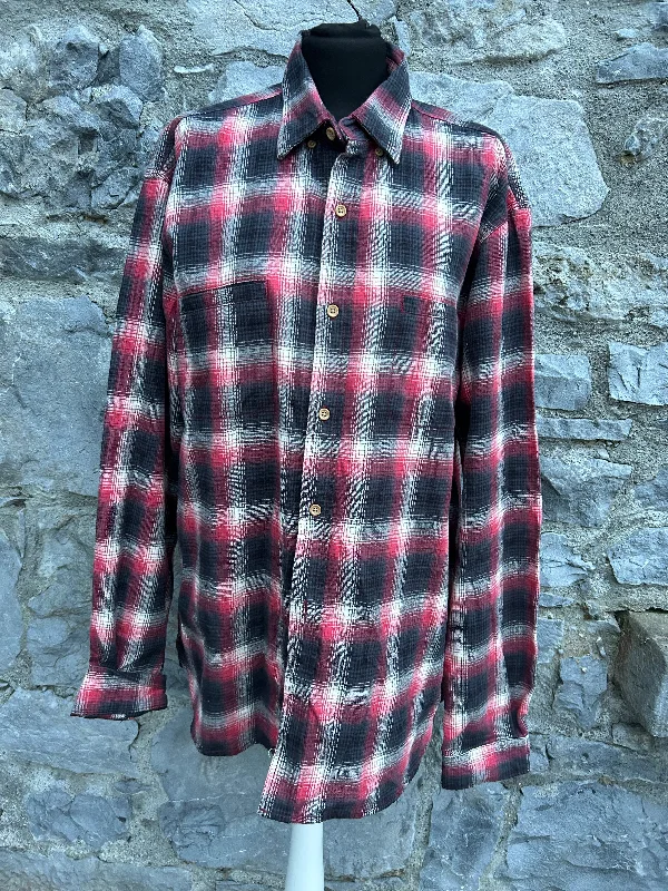 Red&navy check shirt  Large