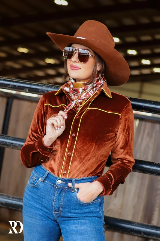 Casual Chic RUST VELVET PERFORMANCE SHIRT (ADULT)