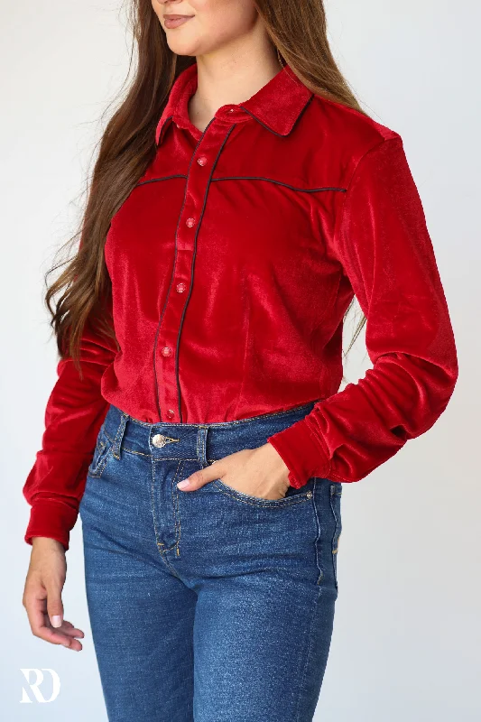 Trendy Apparel SCARLET VELVET PERFORMANCE SHIRT (ADULT)