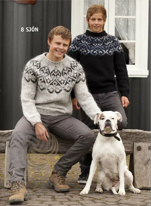 Cool Comfort Sjón (Vision) Mens Wool Sweater Grey